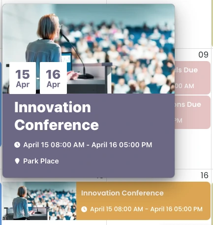 Calendar+ Month View Desktop Hover.